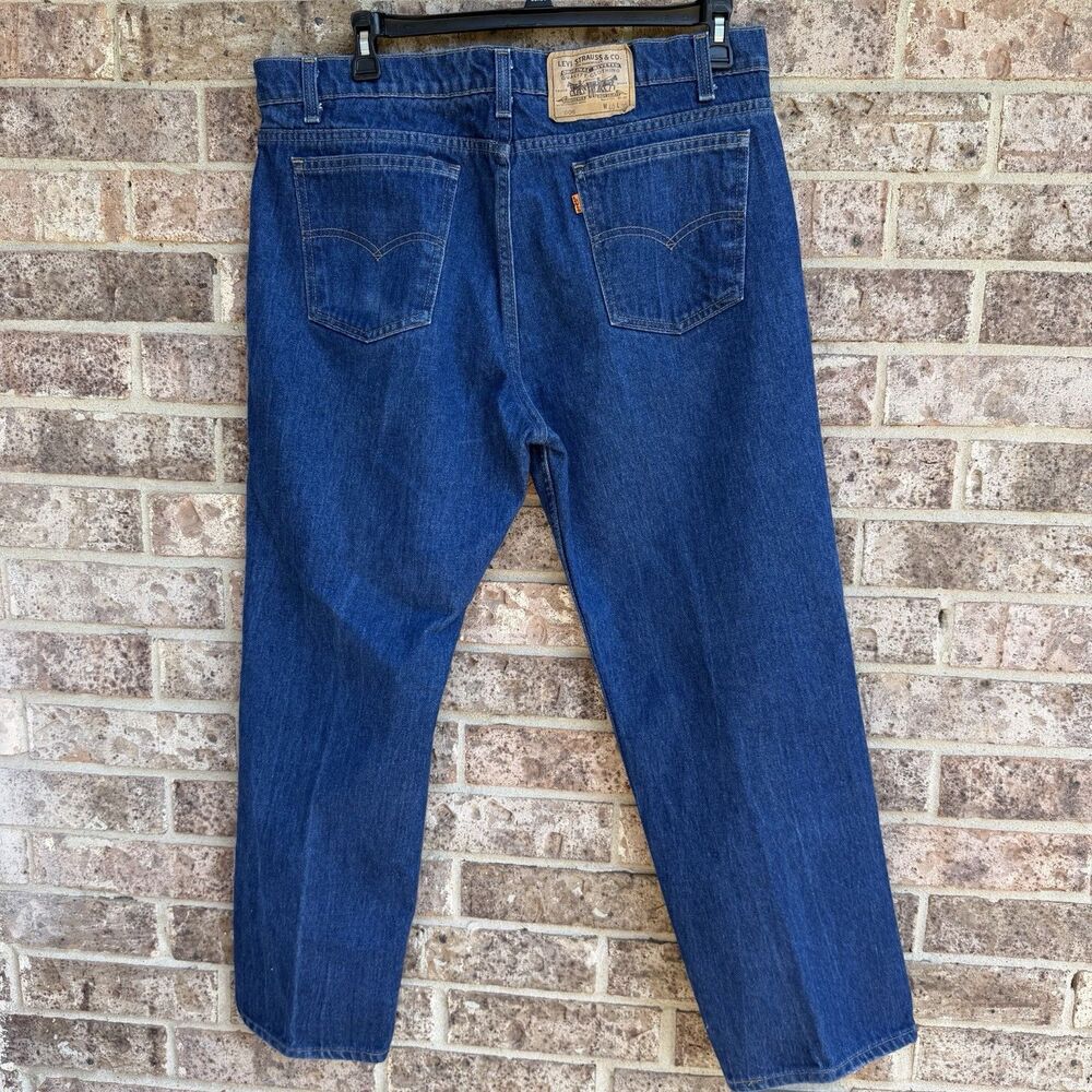 Vintage Levi’s Orange Tab 506 Men 40x30 Blue USA Regular Fit Straight Leg Denim - Picture 4 of 16